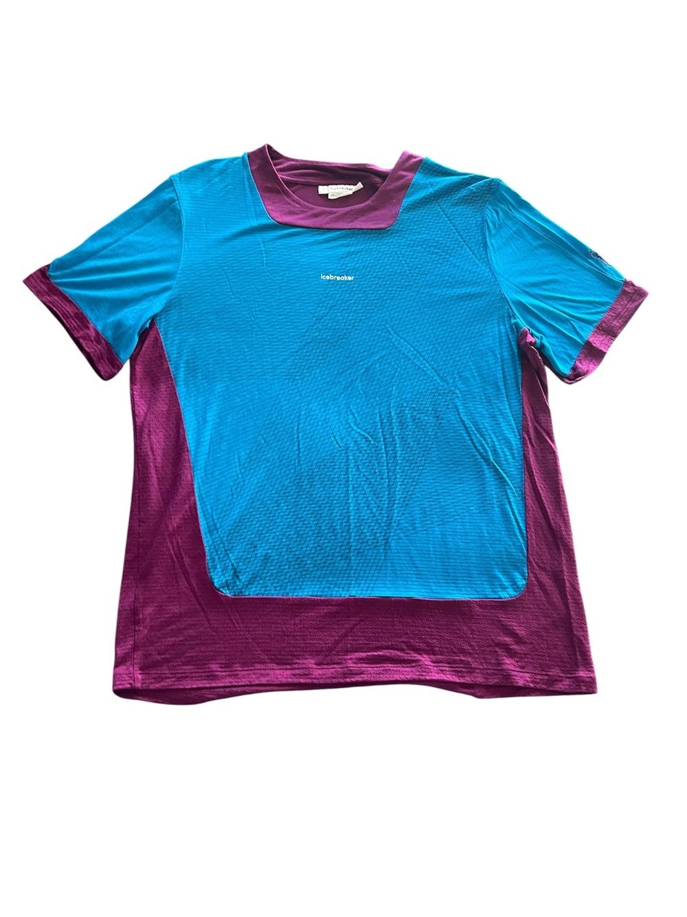 Icebreaker Men's ZoneKnit™ Merino Short Sleeve T-Shirt Geodetic Geo Blue Large